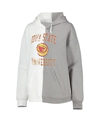 Gameday Couture Women's Gray/White Iowa State Cyclones Split Pullover Hoodie