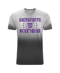 Sportiqe Men's and Women's Black Sacramento Kings Bingham Sun-Fade T-Shirt