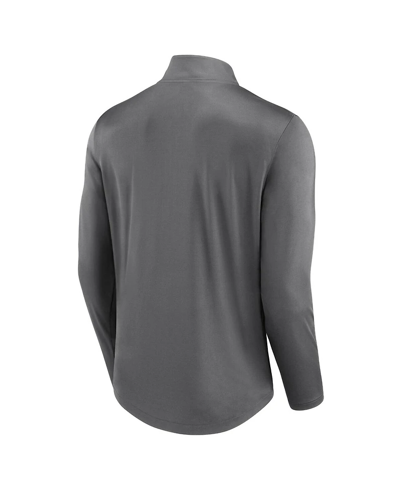 Fanatics Men's Gray Notre Dame Fighting Irish Tough Minded Quarter-Zip Top