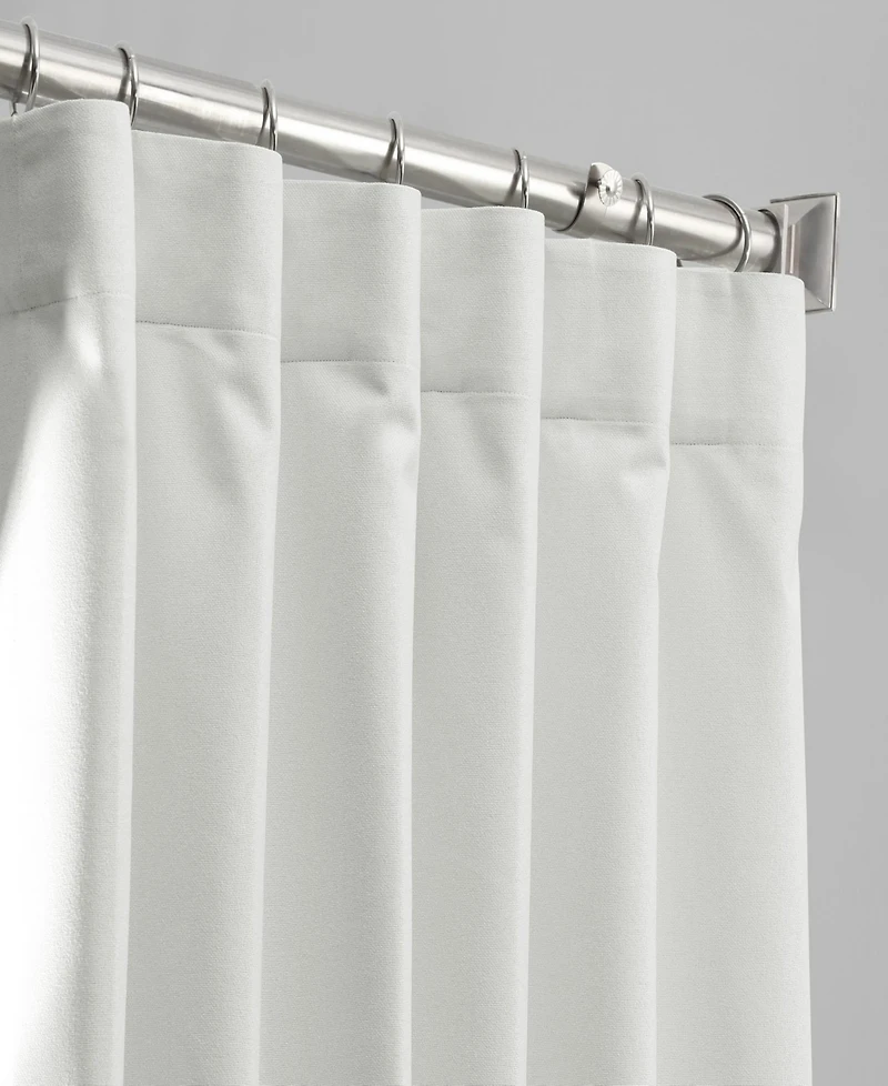 Half Price Drapes Starlight Off White Thermal Cross Linen Weave Blackout Curtain