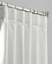 Half Price Drapes Starlight Off White Thermal Cross Linen Weave Blackout Curtain