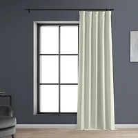 Half Price Drapes Excursion Ivory Faux Linen Hotel Blackout Curtain
