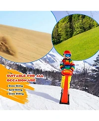 Skonyon 1-Rider Snow Scooter with Grip Handle-Red