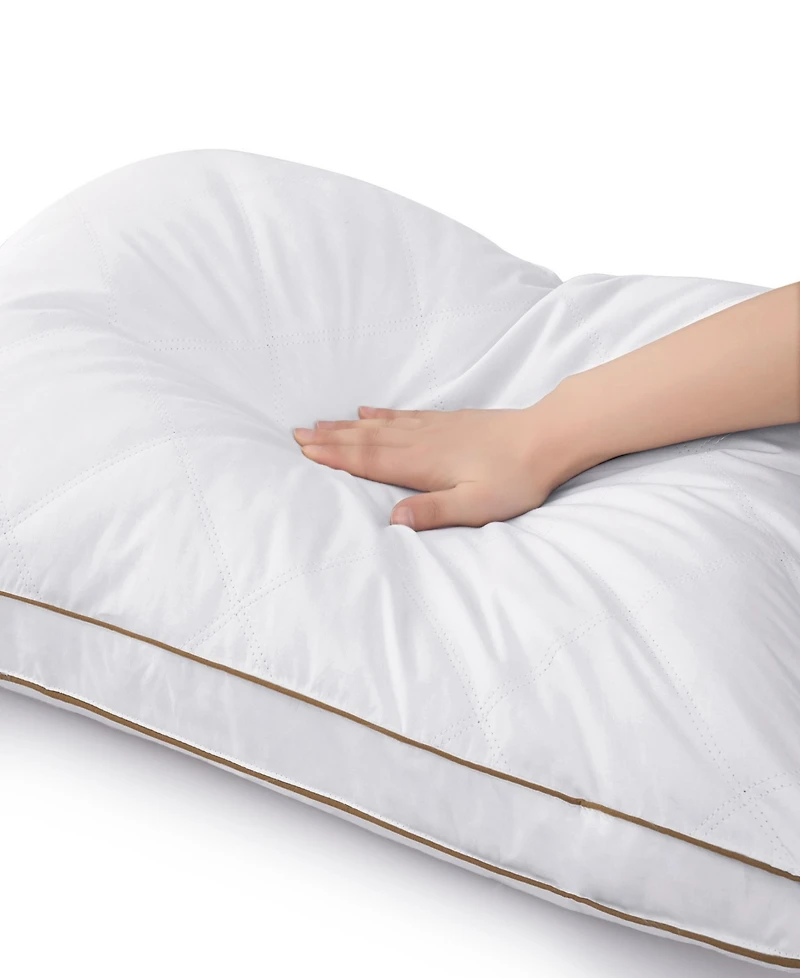 Unikome 100% Cotton Medium Support Feather Down 2-Pack Pillows