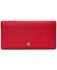 Lauren Ralph Crosshatch Leather Slim Snapped-Closure Wallet