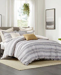 Madison Park Signature Oasis Oversized Chenille Jacquard Striped -Pc. Comforter Set