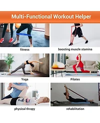 Yescom 5 Pack Resistance Loop Bands Set Workout Fitness Latex Bands Gym Home Yoga 80Lbs