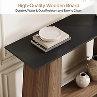 Tribesigns 47.24" Console Table for Entryway, Mid-Century Modern 2-Tier Narrow Wooden Sofa Table Behind Couch with Storage Shelf