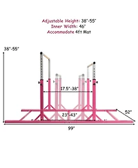 Adjustable Kids Double Horizontal Bars Gymnastic Training Parallel Bars