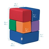 ECR4Kids SoftZone Toddler Foam Building Blocks, Contemporary, 7-Piece