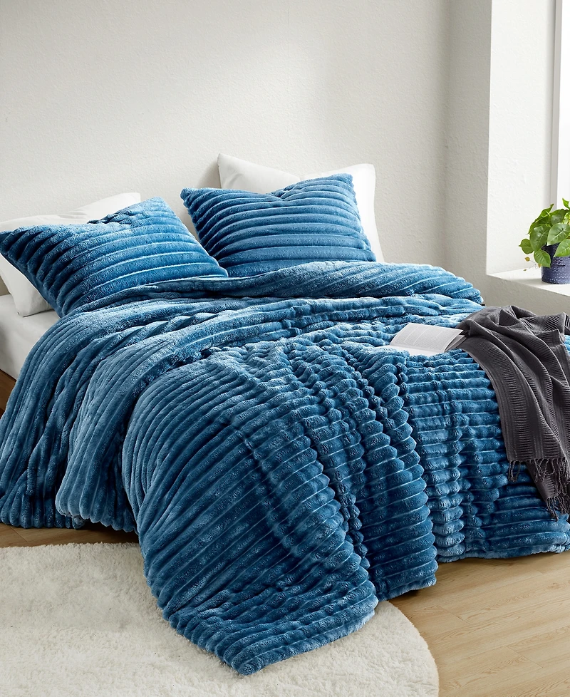 510 Design Avril Fluffy Ribbed Plush 3-Pc. Comforter Set, King/California King