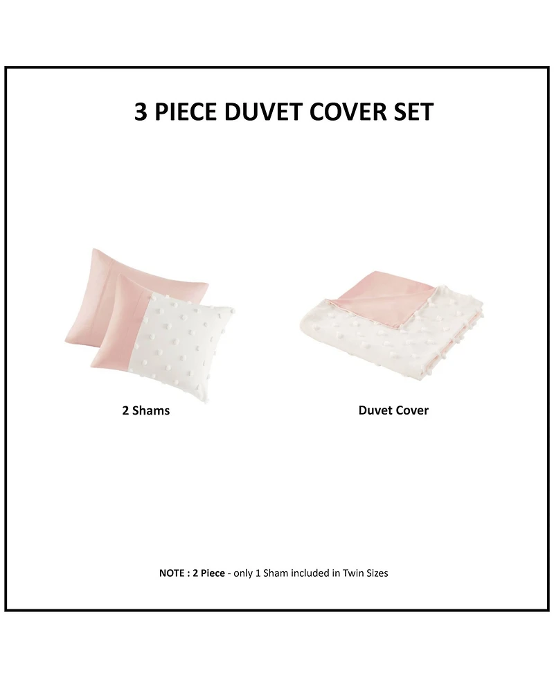 Intelligent Design Shay Clip Jacquard 3-Pc. Duvet Cover Set, Full/Queen