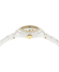 Versace Women's Swiss Dv One Mini White Ceramic Bracelet Watch 28mm