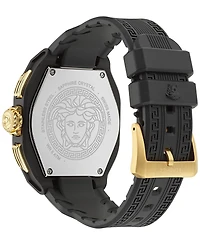 Versace Men's Swiss Chronograph Silicone Strap Watch 44mm