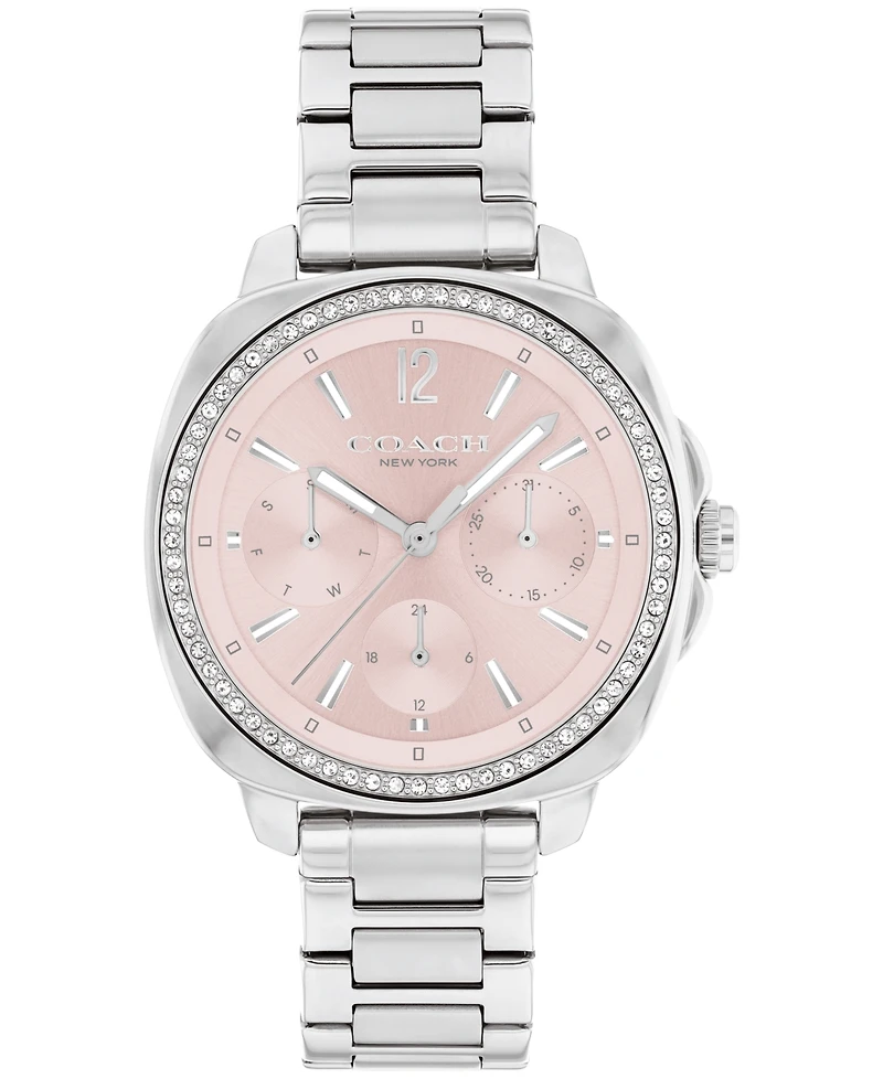 Coach Women's Kitt Silver Stainless Steel Bracelet Watch 34mm