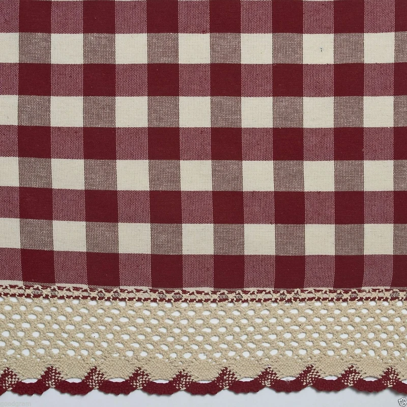 GoodGram Country Plaid Window Valance Treatment