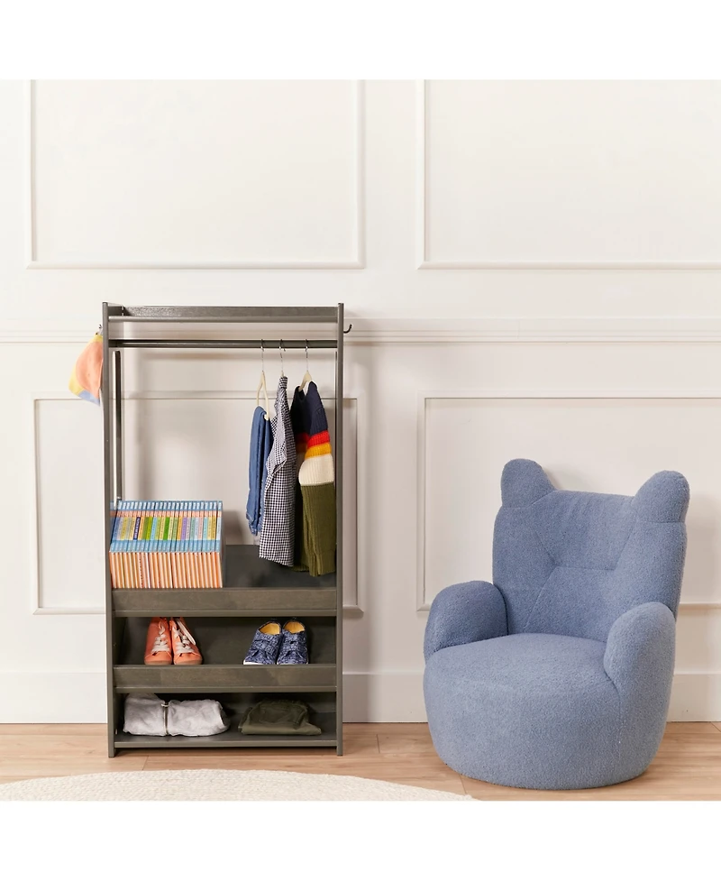 ECR4Kids TrendiTot Clothing Rack, Natural, 1