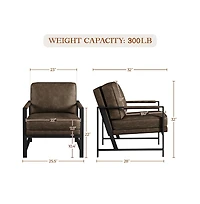 Yaheetech Retro Upholstered Lounge Chair Accent