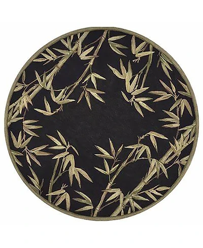 Kas Sparta Bamboo Border 5'6" Round Area Rug
