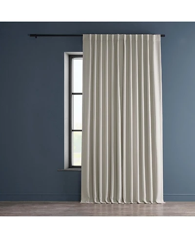 Half Price Drapes Extra Wide Textured Faux Linen Room Darkening Curtain