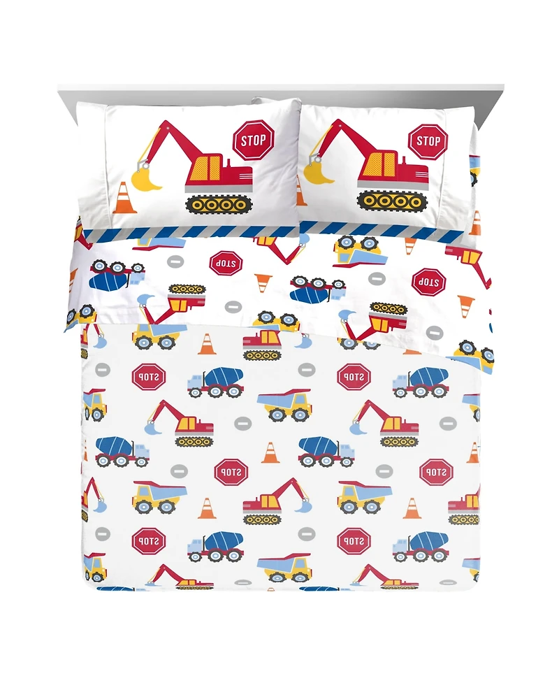 Sunny Side Up Construction Zone Bed Set