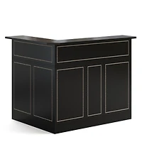 Tribesigns Bar Cabinet, L-Shaped Home Table with Stemware Racks, 4-Tier Corner Unit Liquor Wine Reception Desk for Pub