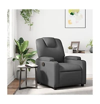 vidaXL Recliner Chair Gray Faux Leather