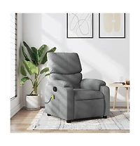 vidaXL Massage Recliner Chair Cream Fabric