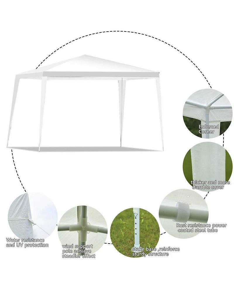 Sugift 10 x 10 Feet Outdoor Wedding Canopy Tent for Backyard