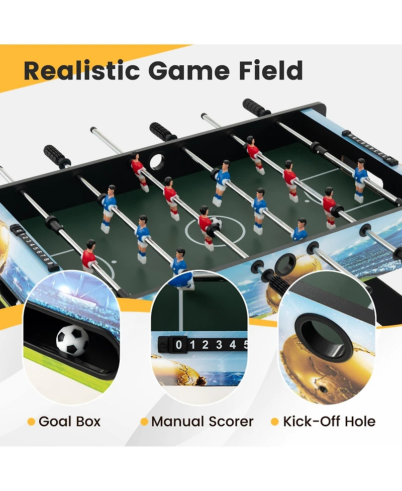 Sugift 37 Inch Mini Foosball Table with Score Keeper and Removable Legs