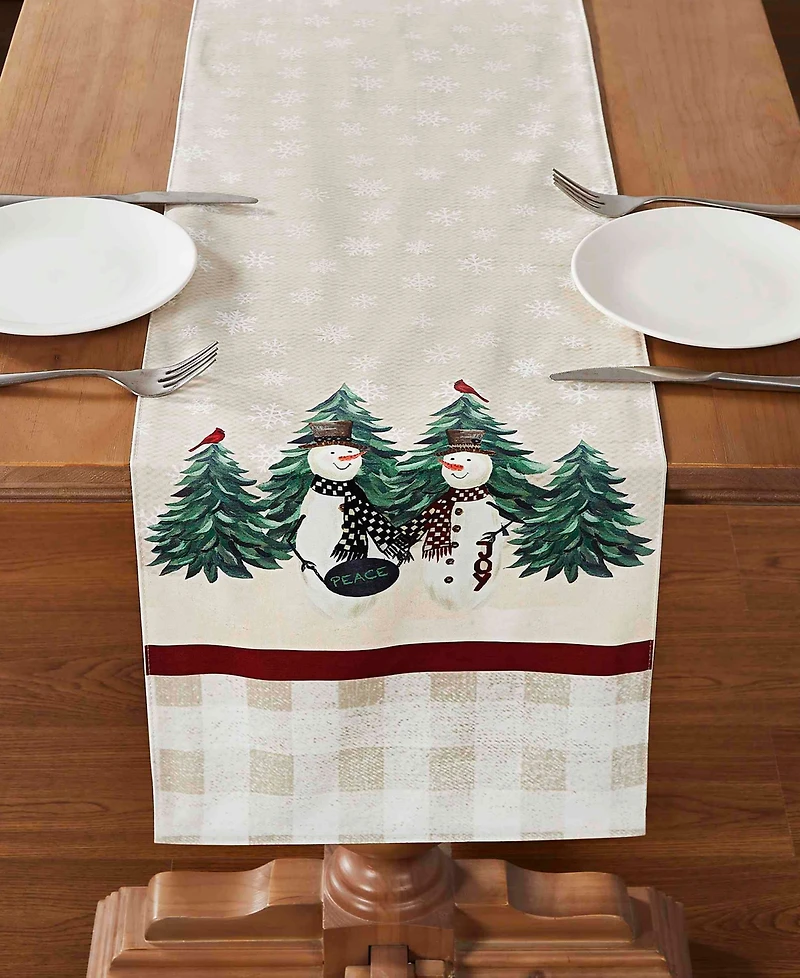 Avanti Country Snowman Polyester Runner, 14" x 72"