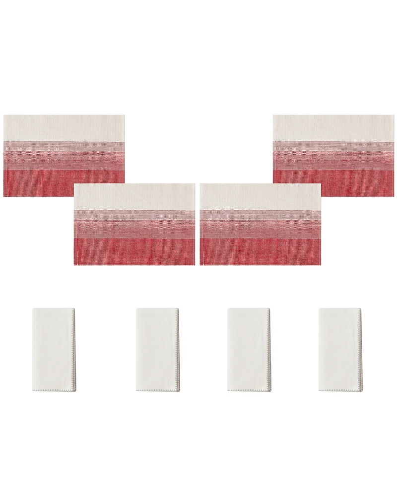 Avanti Ombre Ivy Polyester 8 Piece Placemats/Napkins Set