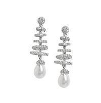 Sohi Women's Swirl Drop Earrings
