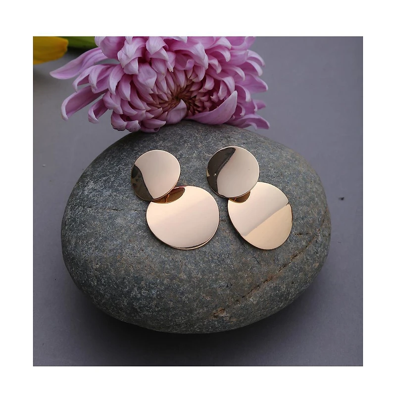 Sohi Women's Circular Drop Earrings