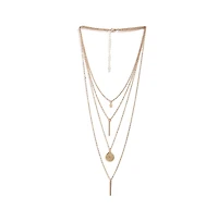 Sohi Women's Swirl Layered Necklace