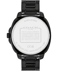 Coach Women's Kitt Ionic Plated Black Stainless Steel Bracelet Watch 38mm