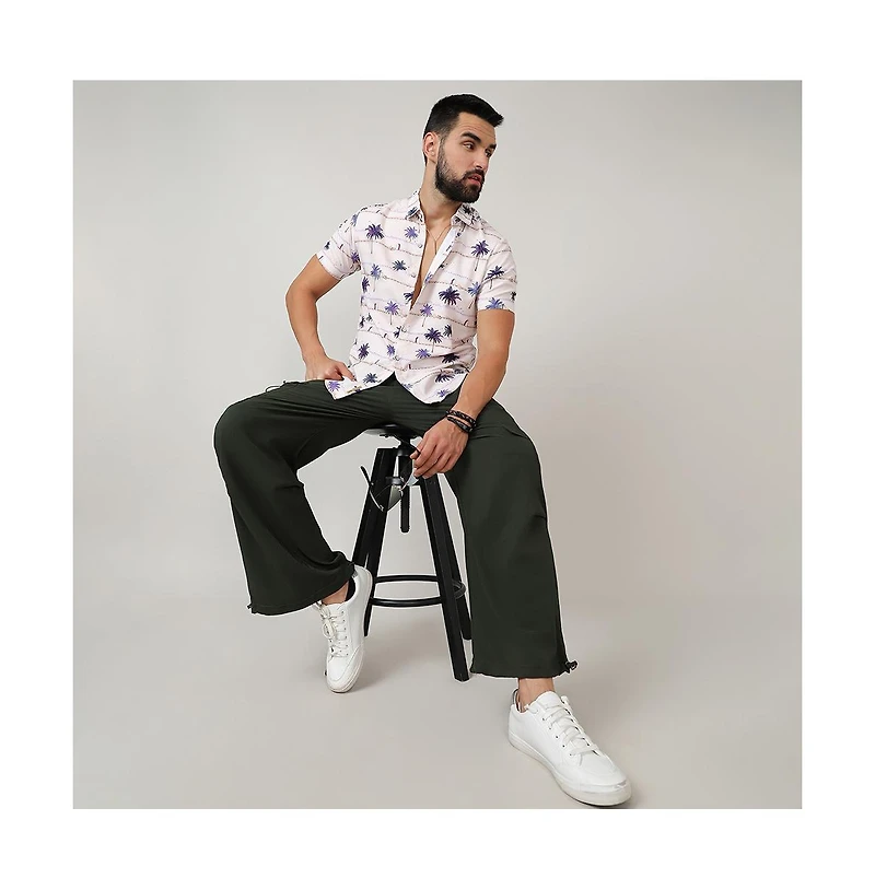 Men's Ivory White Desert Palm Shirt