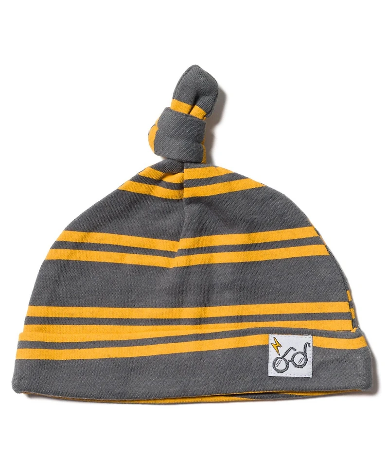 Harry Potter Baby Boys Gryffindor Hufflepuff Ravenclaw Baby Bodysuit Pants and Hat 3 Piece Outfit Set Newborn to