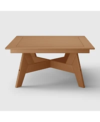 WestinTrends Modern Low Outdoor Patio Square Hdpe 37" Coffee Table