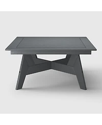 WestinTrends Modern Low Outdoor Patio Square Hdpe 37" Coffee Table