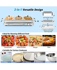 2 in 1 Electric Warming Tray with Temperature Control