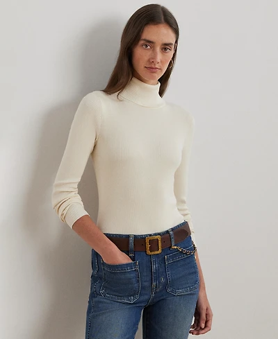 Lauren Ralph Ribbed Turtleneck Sweater