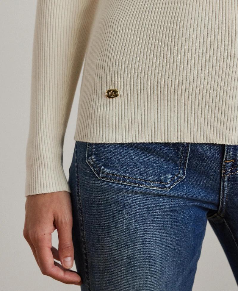 Lauren Ralph Ribbed Turtleneck Sweater