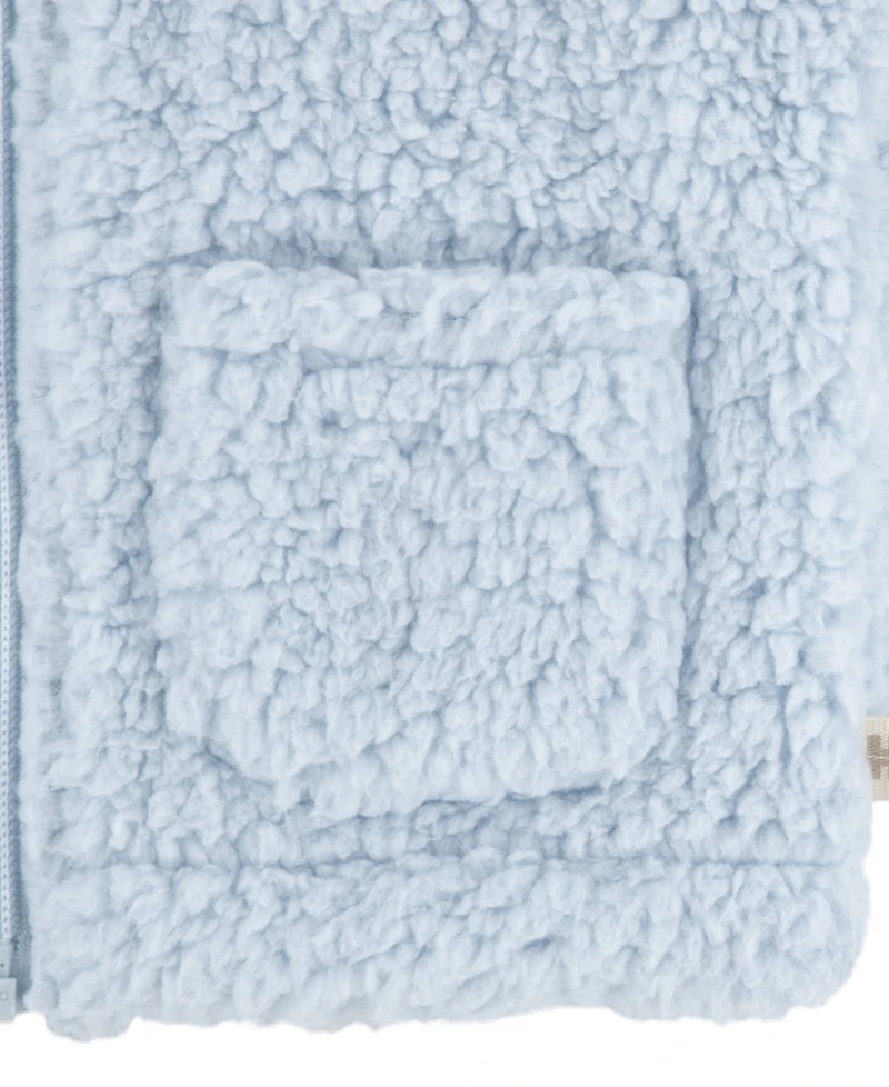 Huggies Baby Boys Sherpa Jacket, Bodysuit and Pants 3-Piece Set