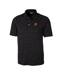 Cutter & Buck Men's Heathered Black Baltimore Orioles Advantage Space Dye Tri-Blend Polo