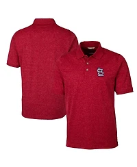 Cutter & Buck Men's Cardinal St. Louis Cardinals Advantage Space Dye Tri-Blend Polo