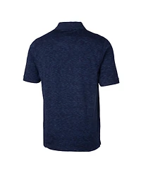 Cutter & Buck Men's Navy Houston Oilers Advantage Tri-Blend Space Dye Throwback Polo