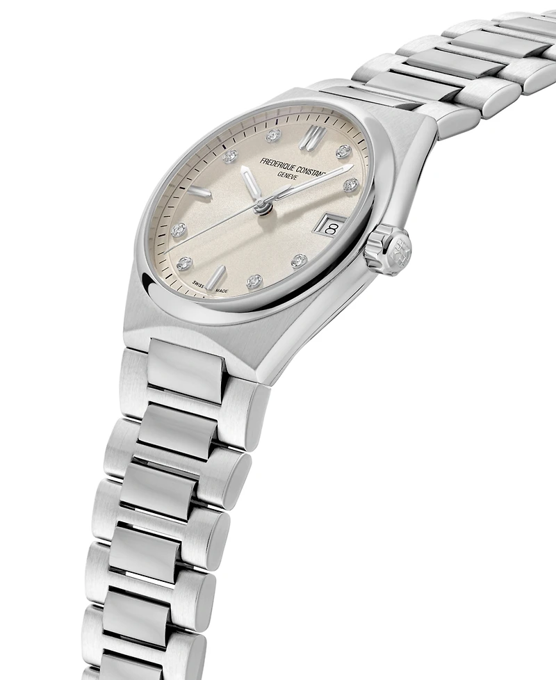 Frederique Constant Women's Swiss Highlife Diamond (0.04 ct. t.w.) Stainless Steel Bracelet Watch 31mm