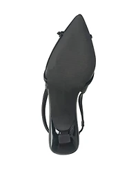 French Connection Women's Buckles Slingback Kitten Heel