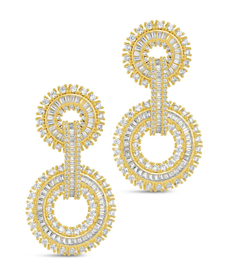 Sterling Forever Reese Cubic Zirconia Circle Drop Earrings